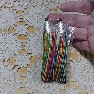 Tassel Earrings, new. Multi-Color